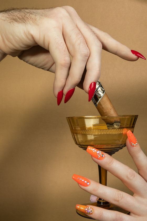 Explore Lush Nail Art with Gotti Nails #60F Fusion Powder Man-Go Away and Vibrant Gel Polish Nail Polish
